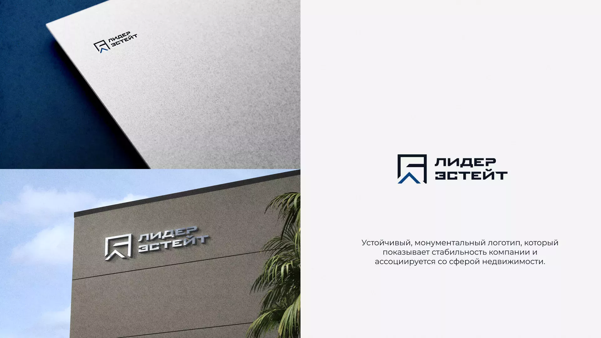 Разработка логотипа агентства недвижимости «Лидер Эстейт» в Зеленогорске